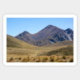 Lindis Pass landscape. Sticker